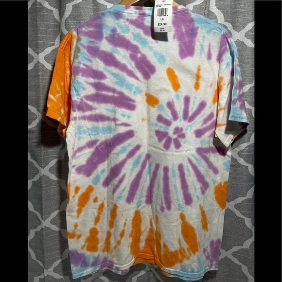NWT Unisex Size Large Nickelodeon Spongebob Short Sleeve Tie-Dye Tee Multicolor - Picture 6 of 6